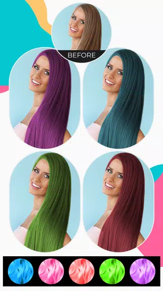 Hair Color Changer Editor Capture d’écran 2
