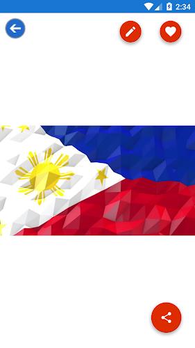 Philippines Flag Wallpaper: Fl Tangkapan skrin 4