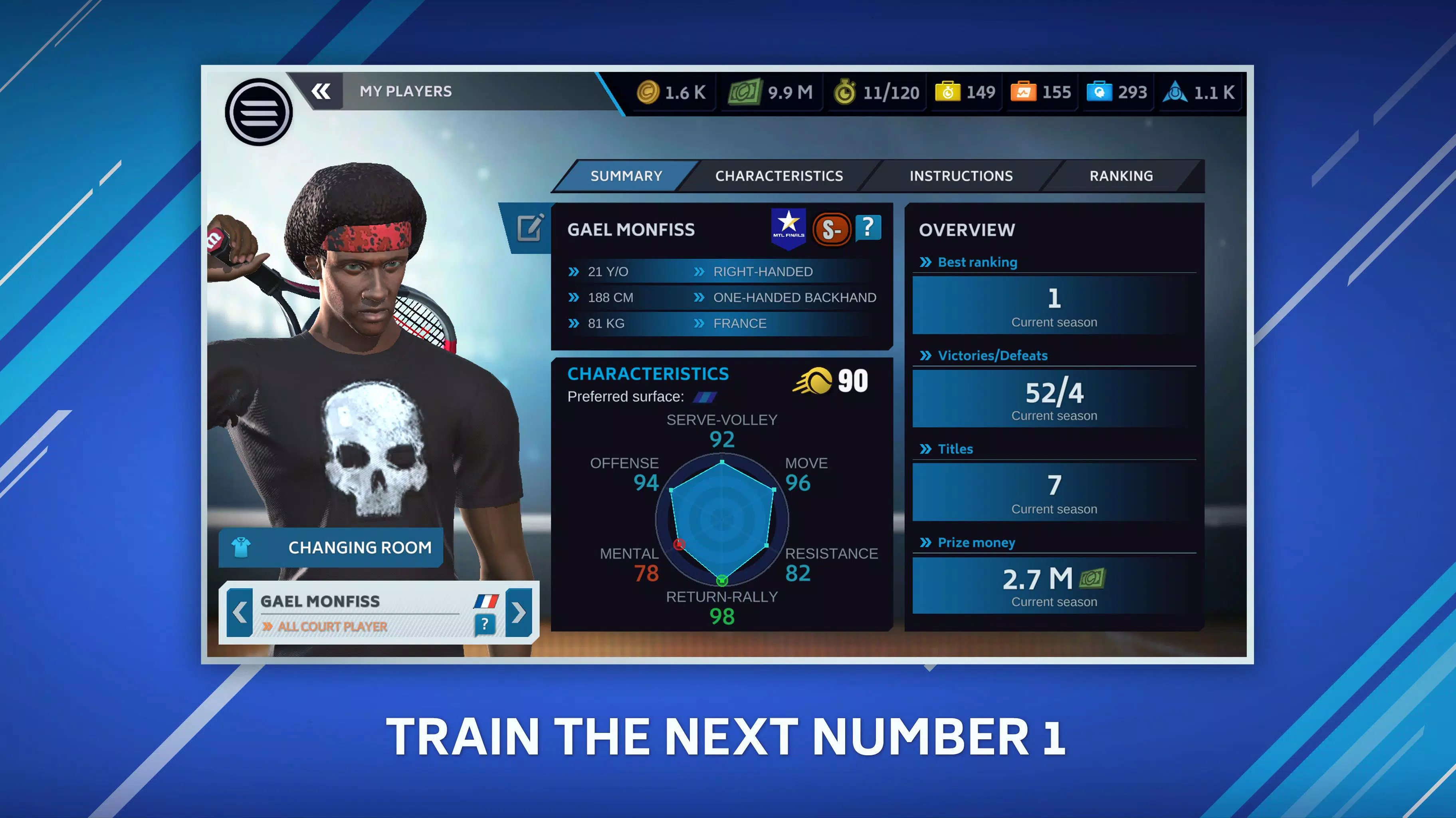 Tennis Manager Mobile Captura de tela 3