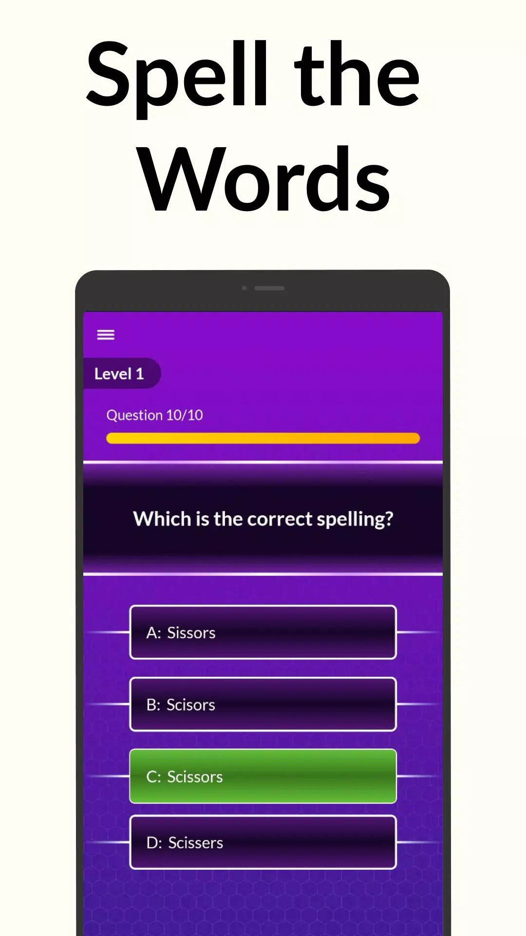 Spelling Bee: Spelling Quiz Capture d’écran 2