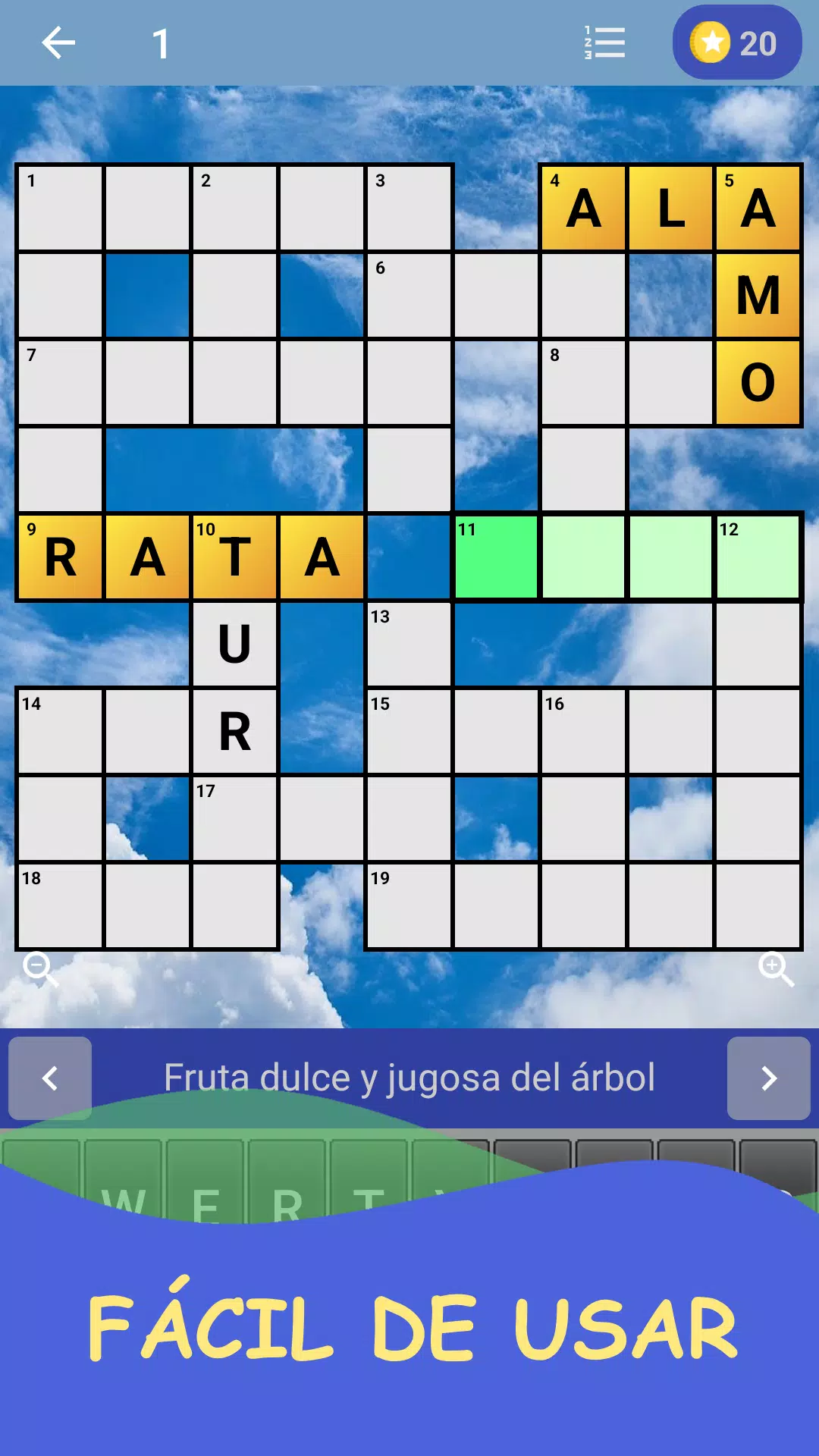 Crucigrama en español Captura de tela 1