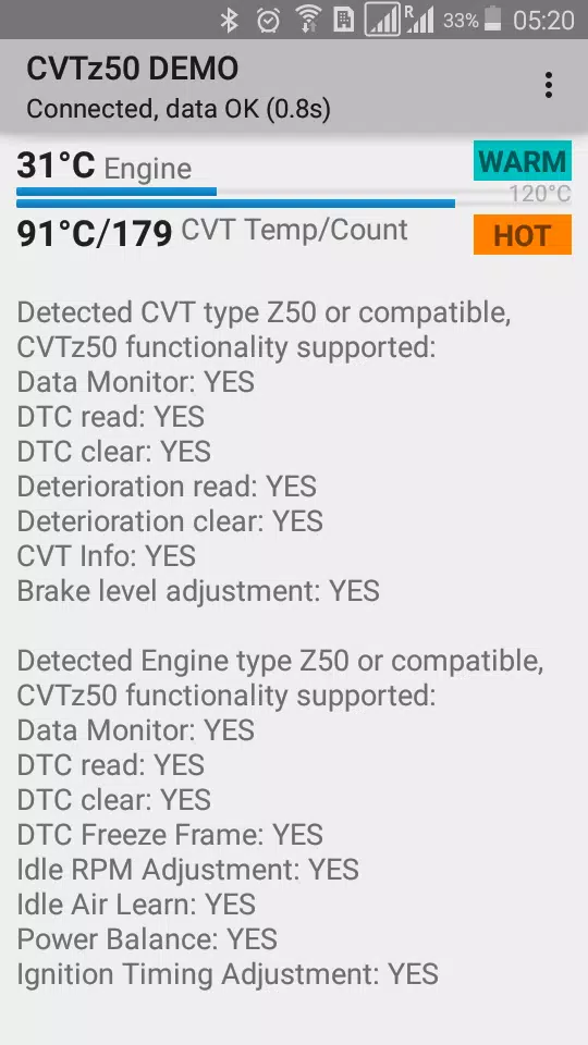 CVTz50 DEMO Скриншот 2