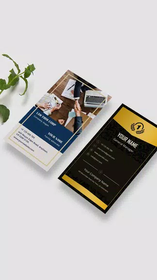 Visiting Card Maker With Photo Captura de pantalla 1