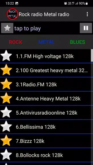Rock + Metal rádio Captura de tela 2
