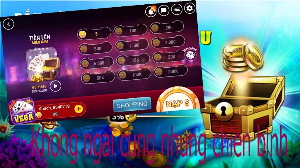 VEGA - Game danh bai doi thuong Ekran Görüntüsü 1