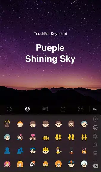 Purple Sky Keyboard Theme Capture d’écran 2