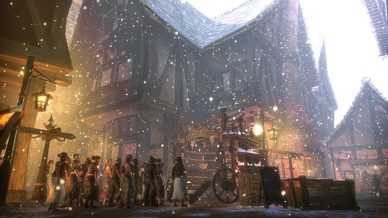Bandar Bowerstone penuh dengan kehidupan yang simulasi dan sahih. | Kredit Imej: Lionhead Studios / Xbox