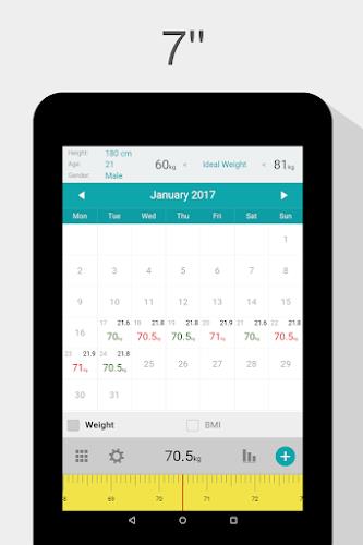 Weight Calendar Captura de tela 2