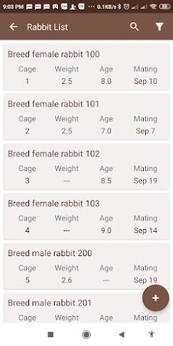 Quacha - Rabbit breeding manag Screenshot 2