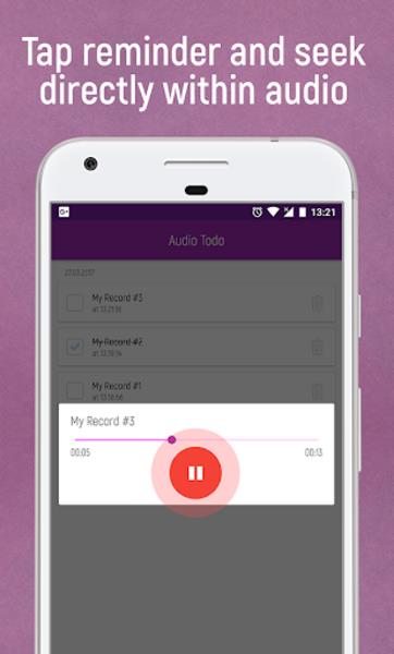 Audio To-Do ဖန်သားပြင်ဓာတ်ပုံ 2