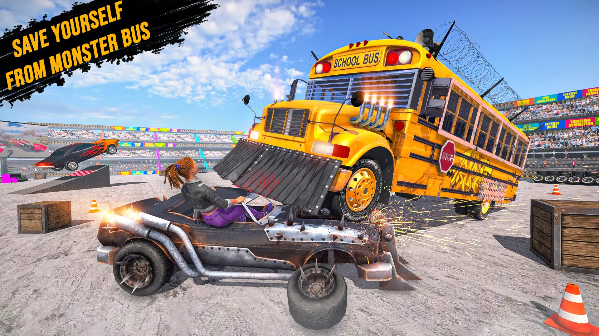 Monster Bus Derby Destruction Capture d’écran 2