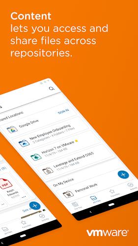 Content - Workspace ONE ภาพหน้าจอ 2