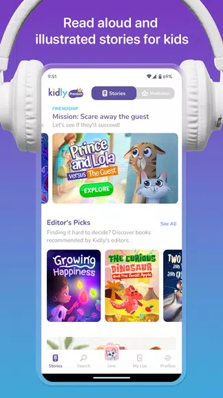 Kidly – Stories for Kids Captura de tela 1