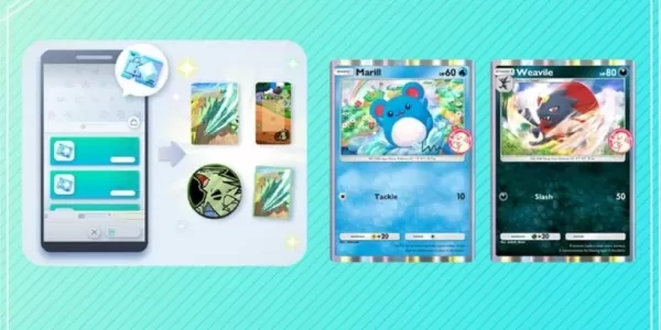 Pokémon TCG Pocket запускает Wonder Pick с Marill и Weavile.
