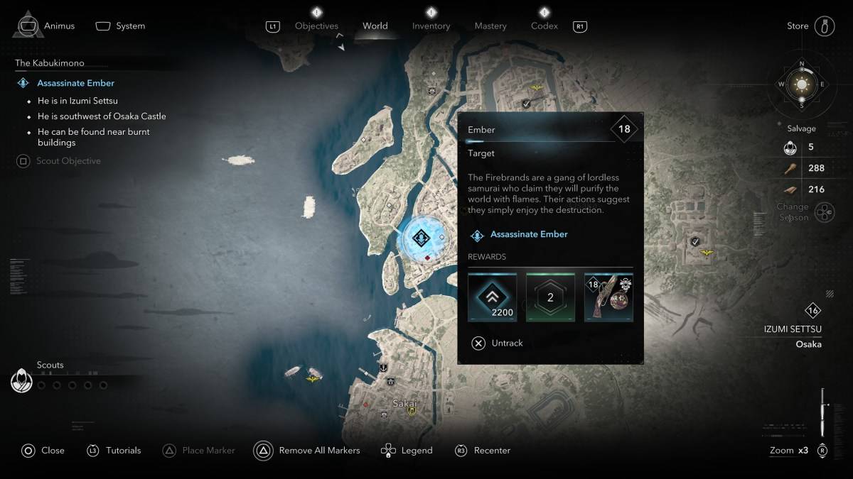 Как и где найти всех членов Кабукимоно в Assassin's Creed Shadows Ember