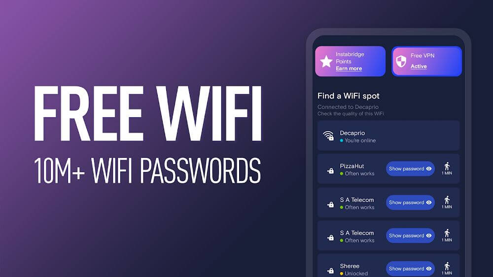Instabridge: WiFi Map Screenshot 1