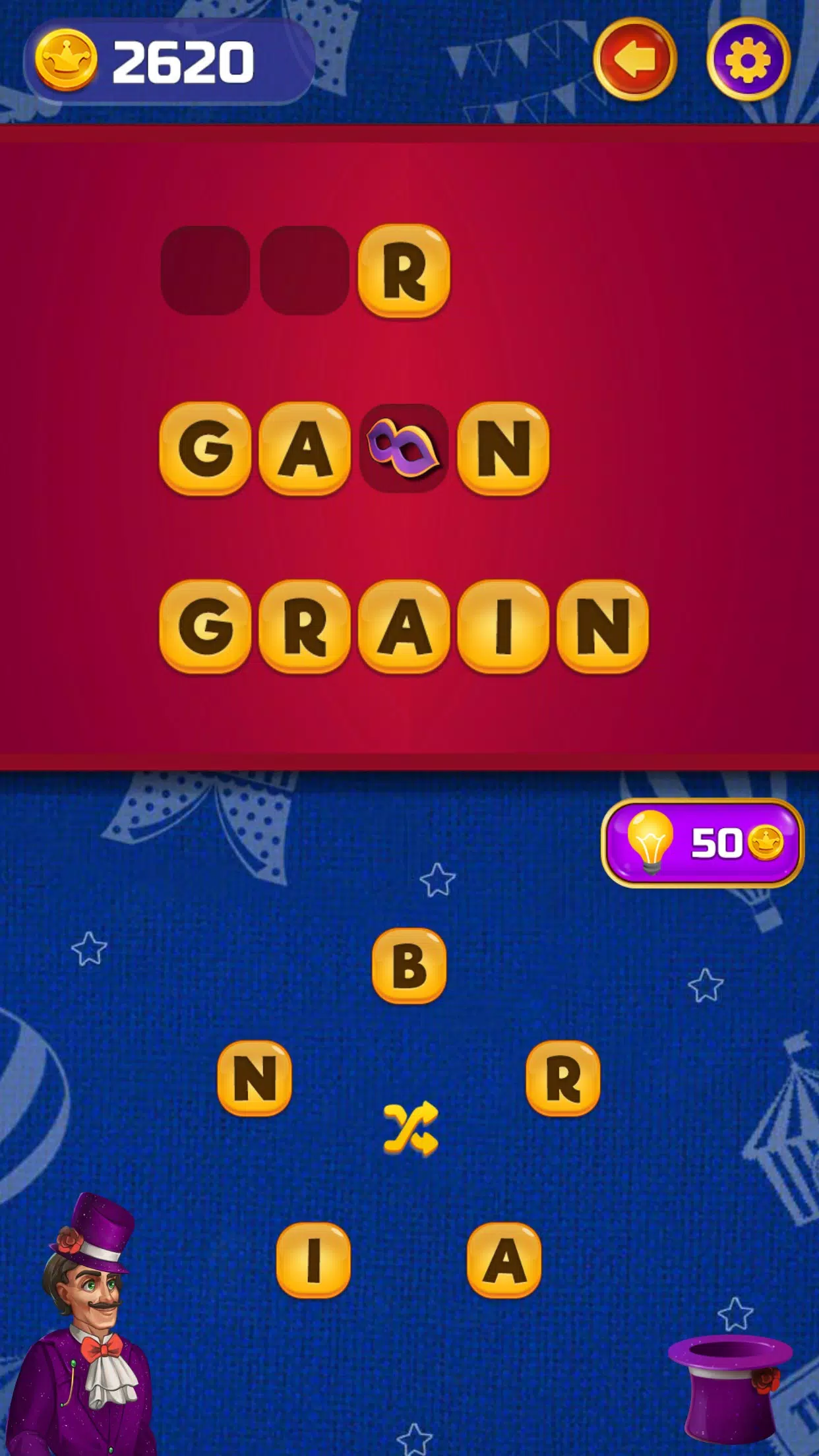 Circus Words: Magic Puzzle Captura de tela 4