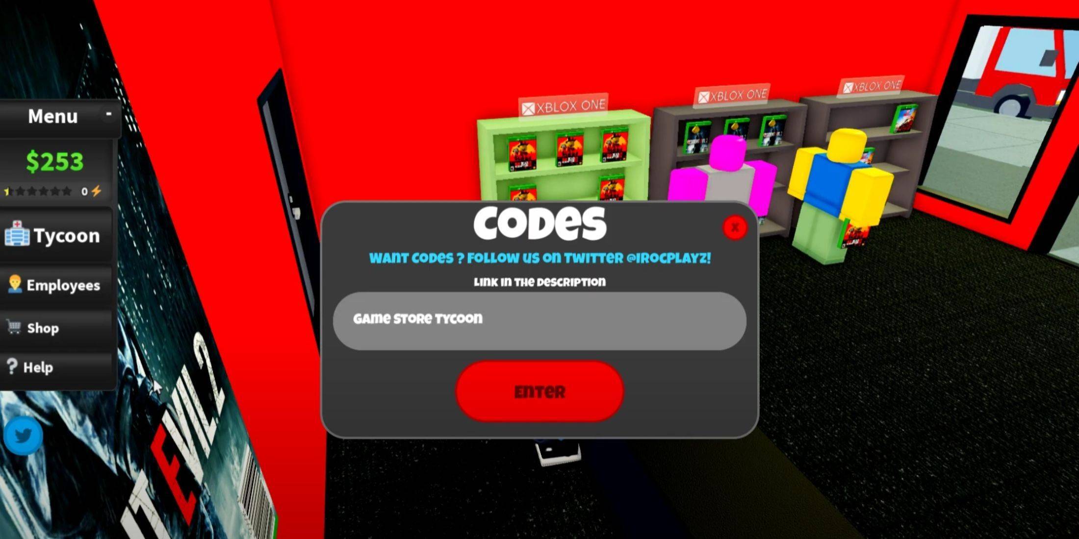 Menebus Kod Tycoon Kedai Permainan