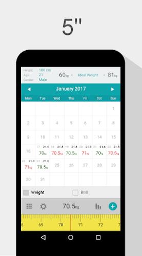 Weight Calendar Captura de tela 1