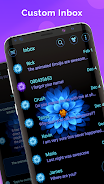 Schermata Blue Blossoms SMS Theme 1