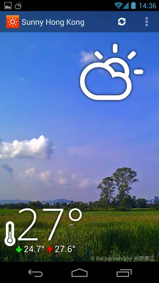 Sunny HK -Weather&Clock Widget Скриншот 1