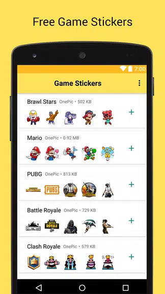 Game Stickers for Whatsapp Скриншот 1