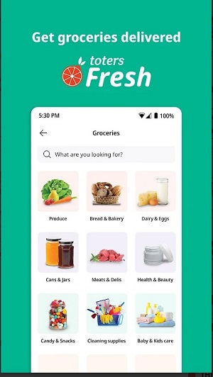 Schermata Toters: Food Delivery & More 3