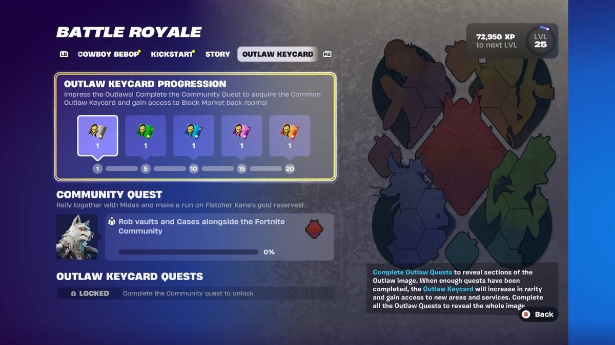 Outlaw Keycard Upgrades in Fortnite Chapter 6 Season 2
