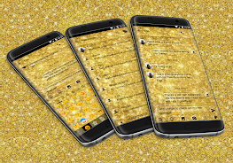 SMS Messages GlitterGold Glass應用截圖第1張