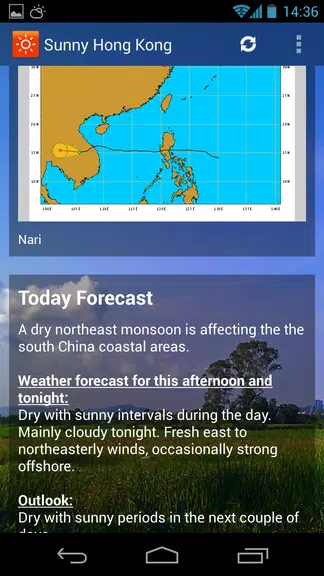Sunny HK -Weather&Clock Widget Скриншот 2
