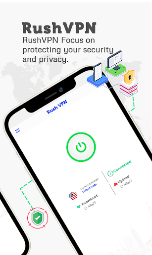 Rush VPN - Secure and Fast VPN Ekran Görüntüsü 1
