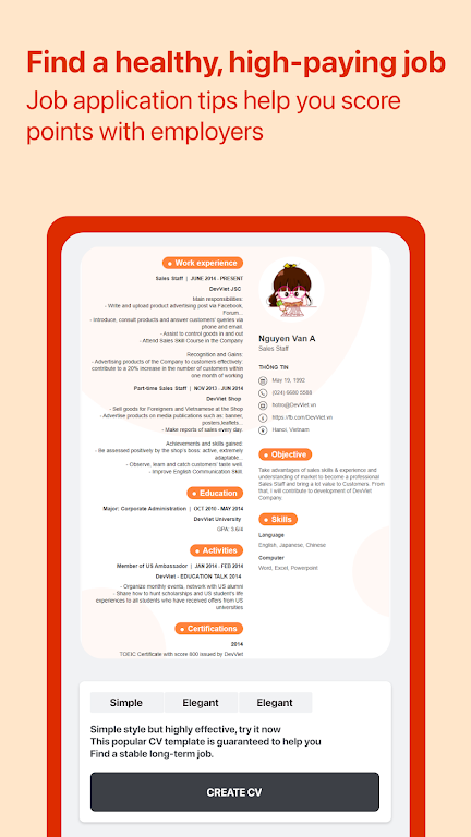 Cover Letter for Job App ภาพหน้าจอ 2