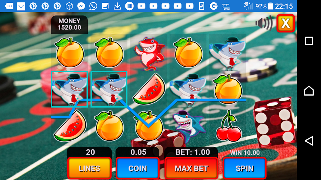 shark fruit casino slots machines Captura de tela 2