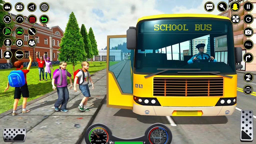 School Bus Coach Driver Games Capture d’écran 2