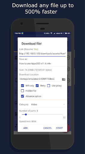 1DM Lite: Browser & Downloader Скриншот 1