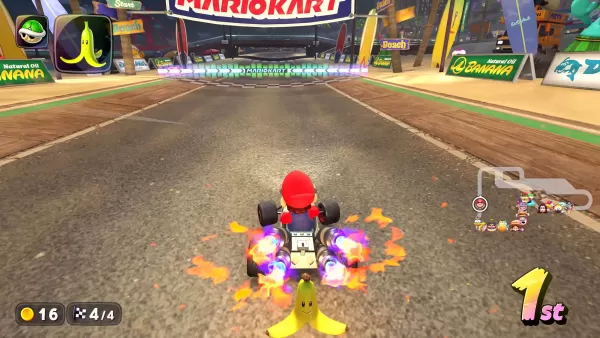 Mario Kart World Mushroom Kingdom scenery