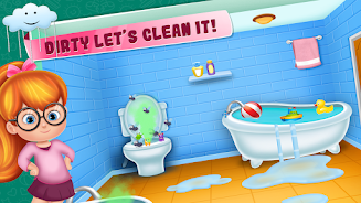 Little girl cleanup game Ekran Görüntüsü 1