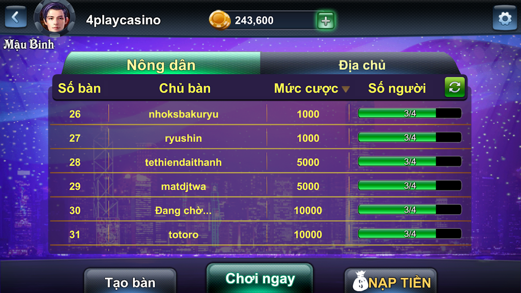 4Play - Mau Binh Online Captura de pantalla 2