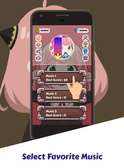 Spy X Family Game Piano Tiles 스크린샷 1