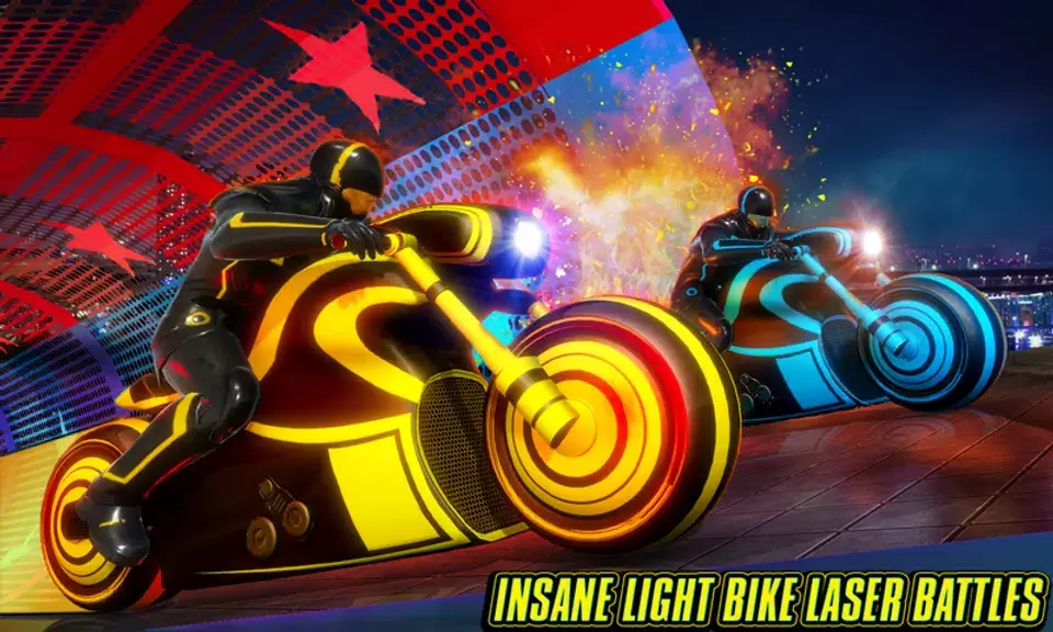 Light Bike Stunt Racing Game Capture d’écran 1