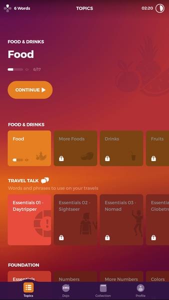 Drops: Learn French language and words for free Captura de tela 4