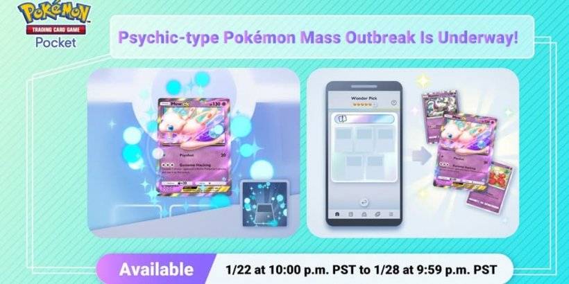 PokémonTCGPocket與Psychic-TypePokémon一起開始了新的大規模爆發活動！