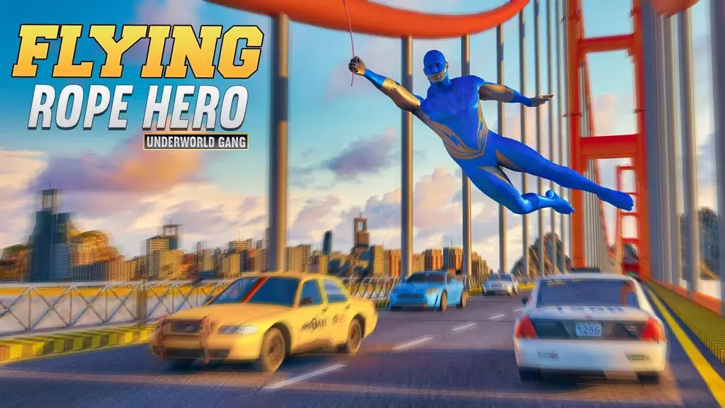 Light Speed Police Robot Rope Hero:Grand Gangster स्क्रीनशॉट 1