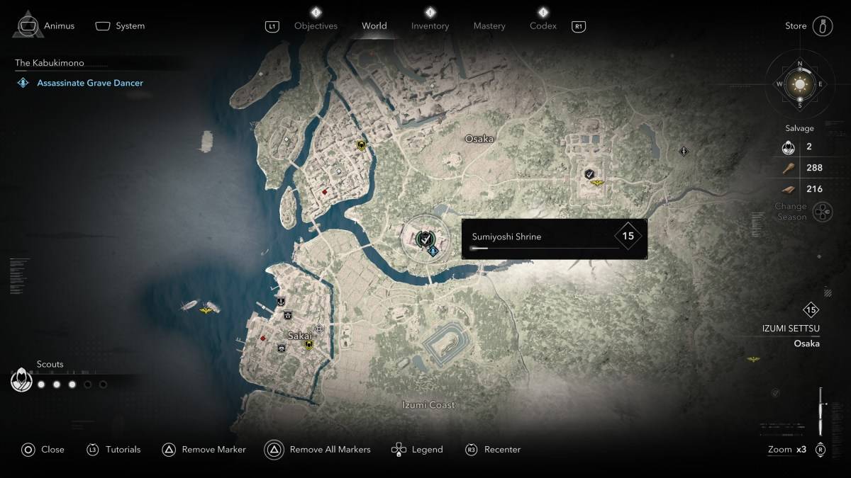 Как и где найти всех членов Kabukimono в Assassin's Creed Shadows Grave Dancer