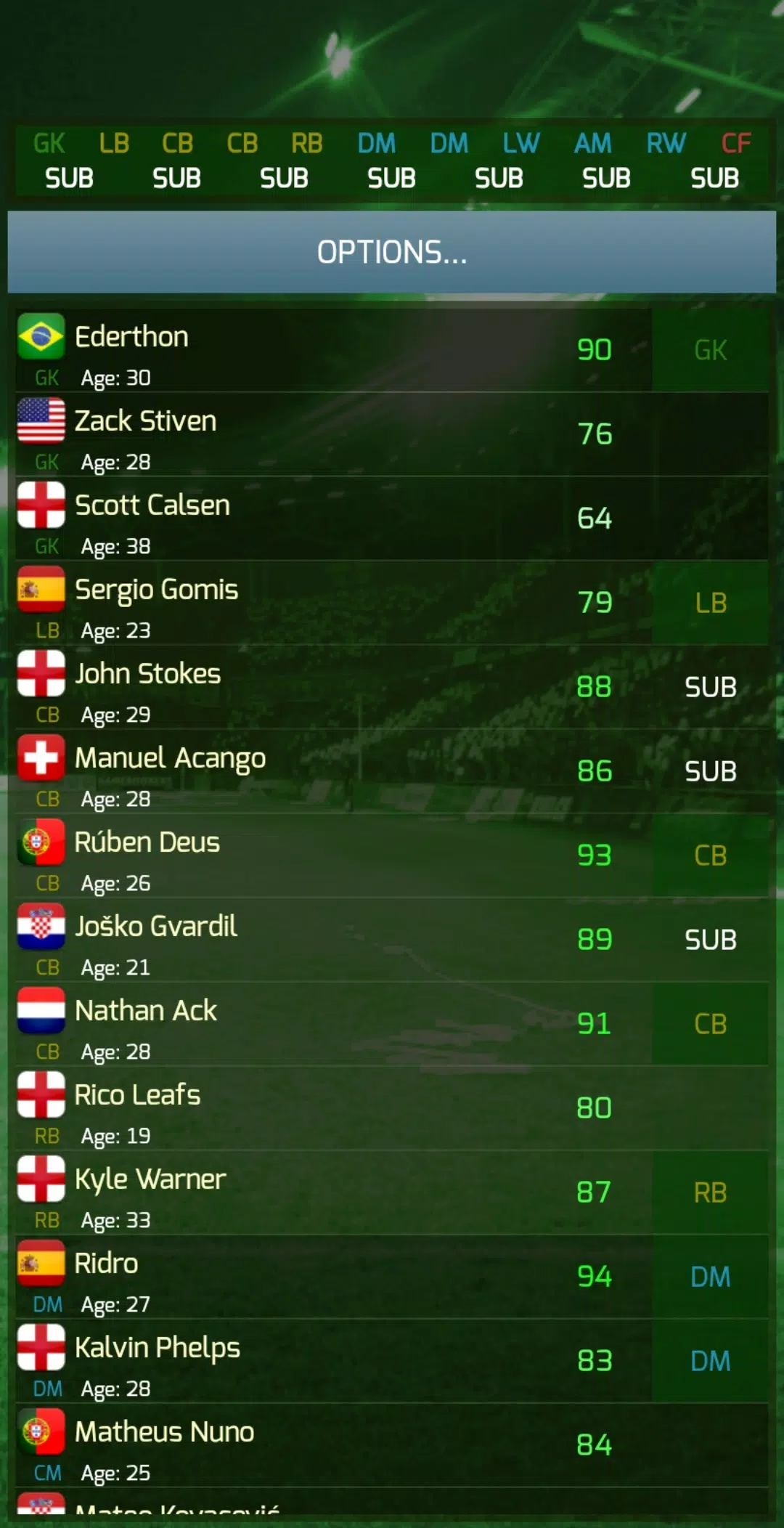 True Football 3应用截图第3张
