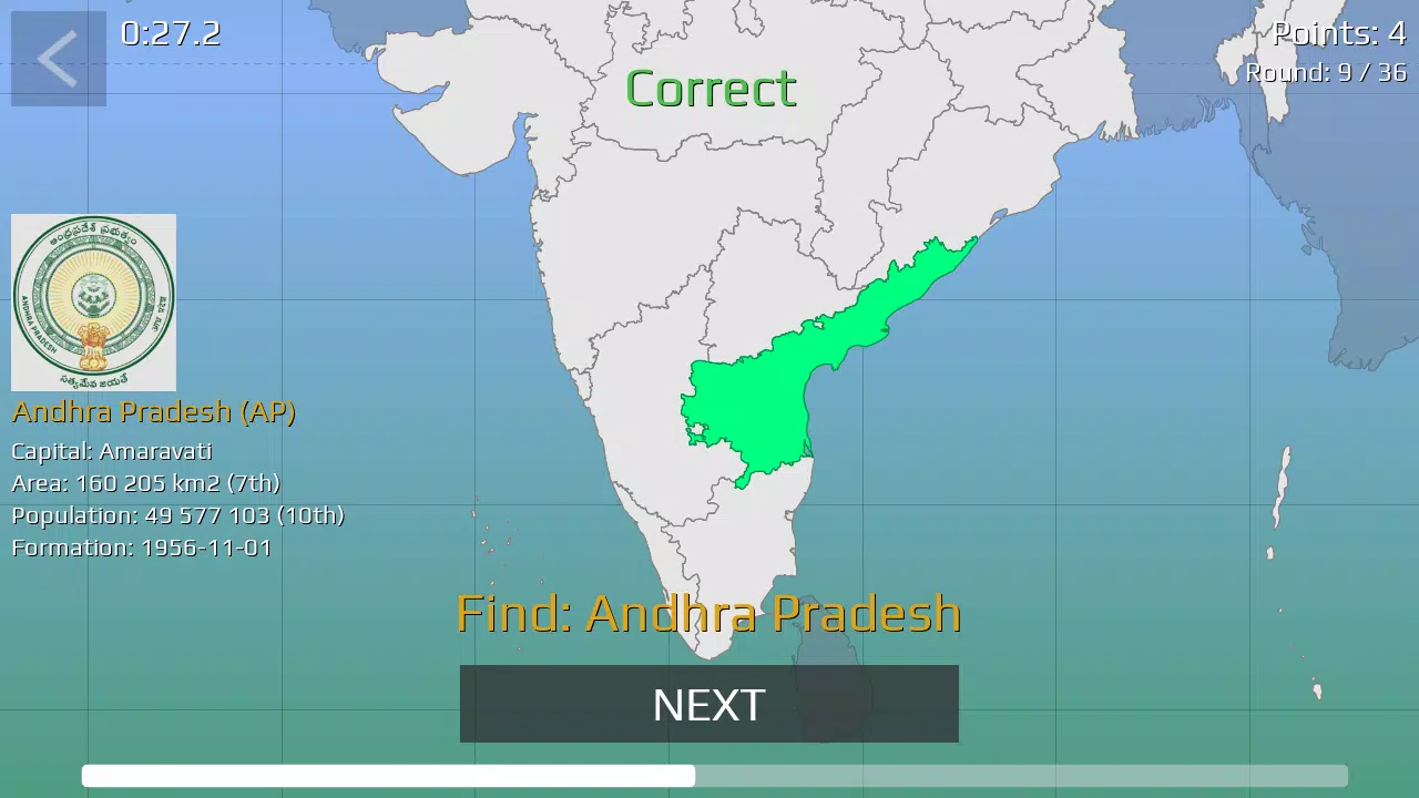 India Map Quiz Capture d’écran 3