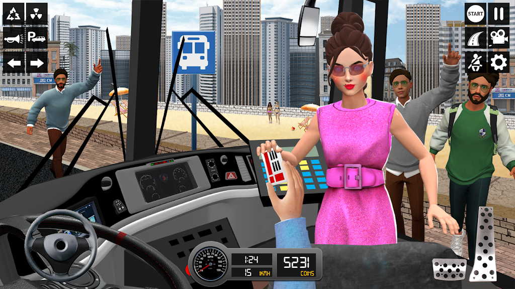 Driving Simulator 3d Bus Games Capture d’écran 1