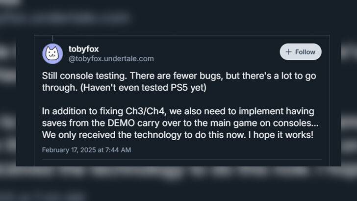 Toby Fox Shares Development Updates for Deltarune