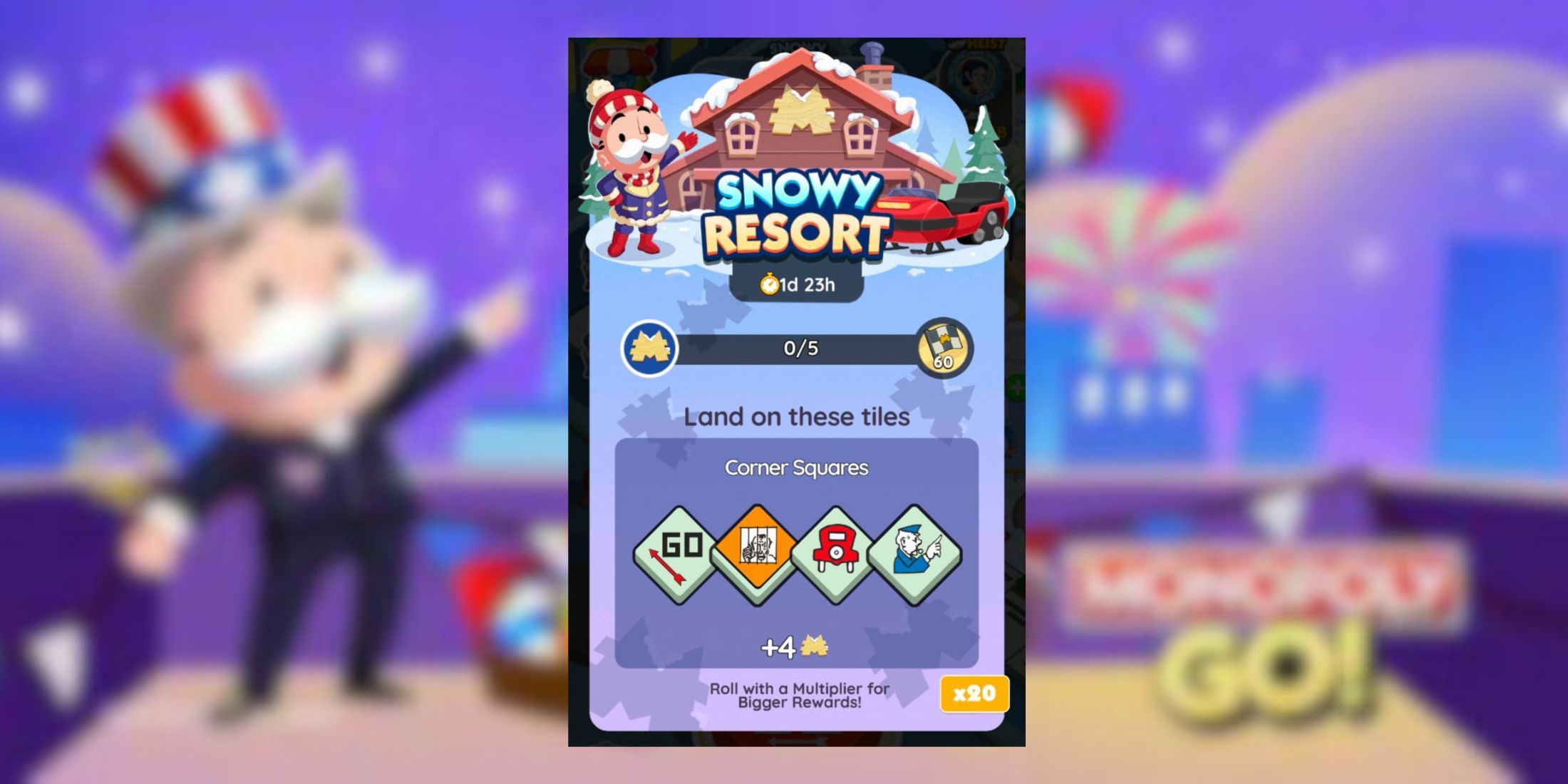 Monopoly GO: Earn Rewards and Milestones at Snowy Resort