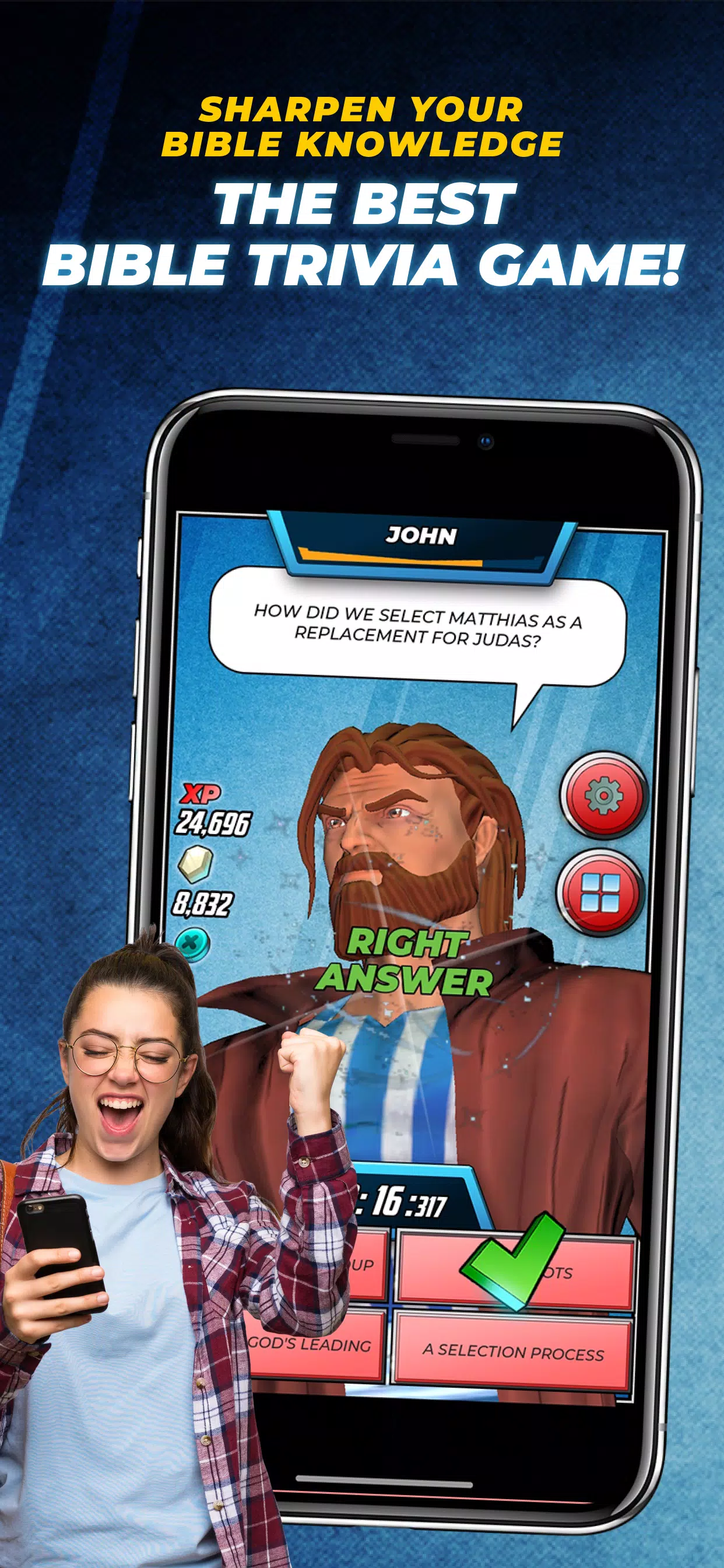 Bible Trivia Game: Heroes應用截圖第1張